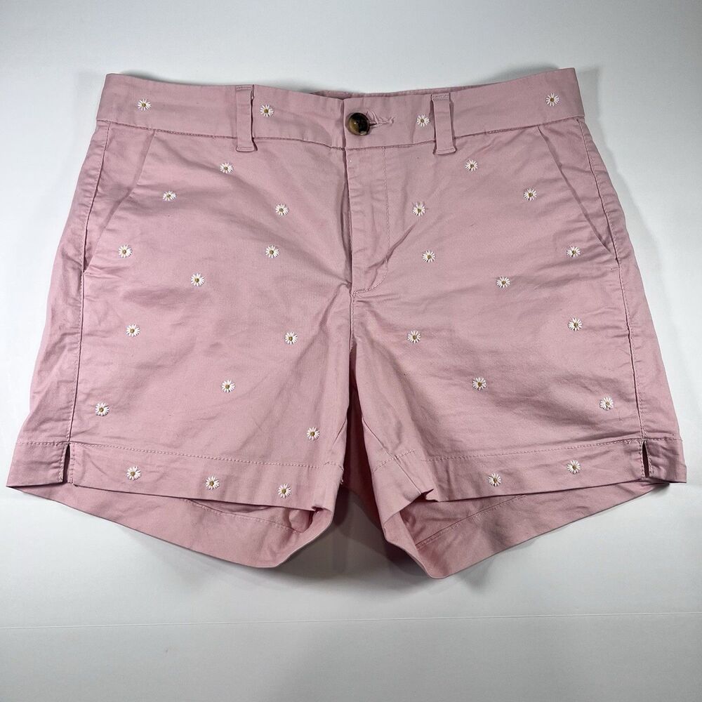 Old Navy Shorts Pink with White Daisies Women's Size 32 Waist Coquette Barbie‎
